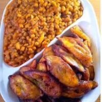 Porriage Beans and Plantain